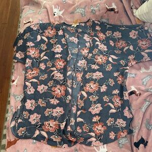 Maurices Dark Floral Kimono